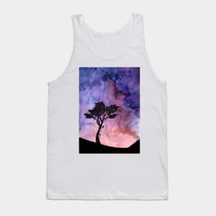 City Glow, Starry Sky. Hand painted watercolour. Tank Top